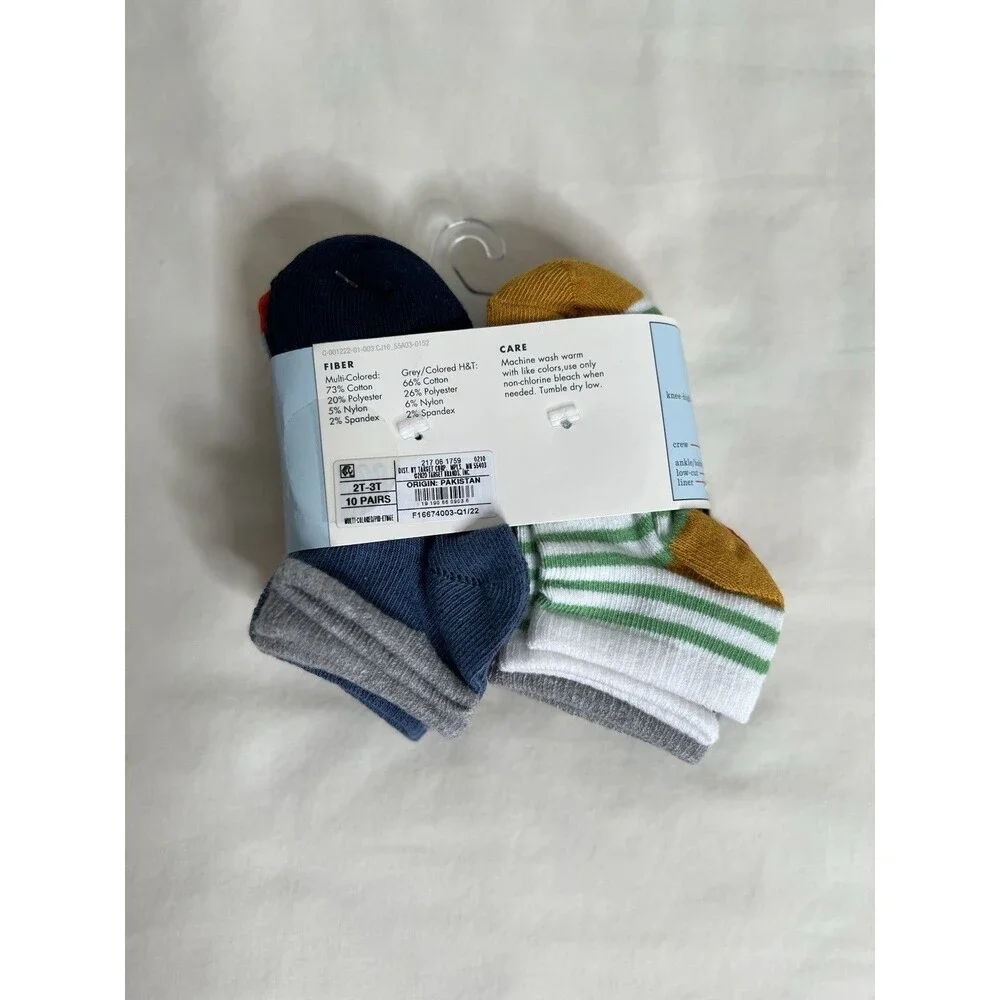 Toddler 10pk Low Cut Socks - Cat & Jack 2T-3T